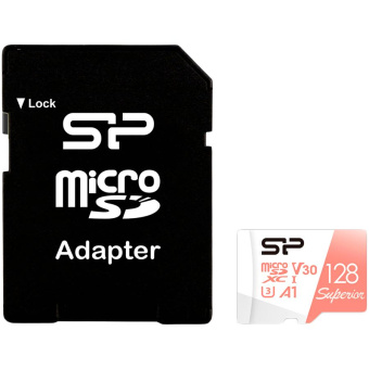 Флеш карта microSDXC 128GB Silicon Power SP128GBSTXDV3V20SP + adapter от магазина РЭССИ