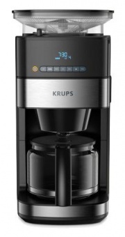 Кофеварка капельная Krups Grind Aroma KM832810 1000Вт черный/серебристый от магазина РЭССИ