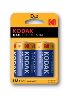 Батарейка Kodak LR20-2BL MAX SUPER Alkaline [KD-2] (20/100/3200) от магазина РЭССИ