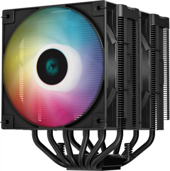 Устройство охлаждения(кулер) Deepcool AG620 Bk ARGB Soc-AM5/AM4/1151/1200/2066/1700 черный/белый 4-pin 15-29dB Al+Cu 260W 1300gr Ret (R-AG620-BKANMN-G-2) от магазина РЭССИ