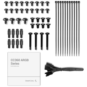 Корпус Deepcool CC360 ARGB черный без БП ATX 8x120mm 5x140mm 1xUSB2.0 audio bott PSU от магазина РЭССИ