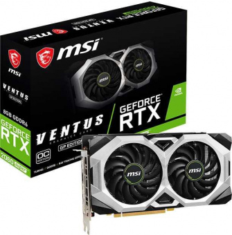 Видеокарта MSI PCI-E RTX 2060 VENTUS GP OC NVIDIA GeForce RTX 2060 6144Mb 192 GDDR6 1710/14000 HDMIx1 DPx3 HDCP Ret от магазина РЭССИ