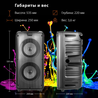 Минисистема SunWind SW-MS30 черный 60Вт FM USB BT SD/MMC от магазина РЭССИ