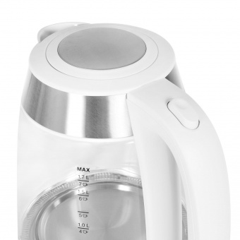 Чайник электрический Hyundai HYK-G4033 1.7л. 2200Вт белый/серебристый (корпус: стекло) от магазина РЭССИ