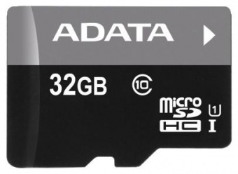Флеш карта microSDHC 32Gb Class10 A-Data AUSDH32GUICL10-RA1 + adapter от магазина РЭССИ