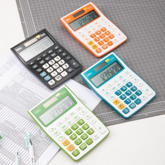 Калькулятор настольный Deli E1238black черный 12-разр. от магазина РЭССИ