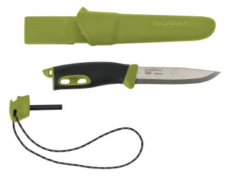 Нож Morakniv Companion Spark (13570) стальной лезв.104мм черный/зеленый от магазина РЭССИ