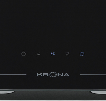 Вытяжка каминная Krona Jina 600 S черный управление: сенсорное (1 мотор) от магазина РЭССИ