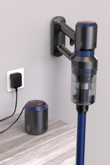 Пылесос ручной Hyundai HYV-S7970 500Вт серый/синий от магазина РЭССИ