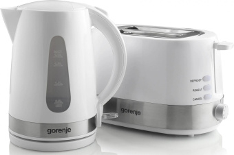 Чайник электрический Gorenje K17WE 1.7л. 2200Вт белый/серебристый (корпус: пластик) от магазина РЭССИ