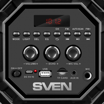 Колонка порт. Sven PS-550 черный 36W 2.0 BT/3.5Jack/USB 10м 2000mAh (SV-018153) от магазина РЭССИ