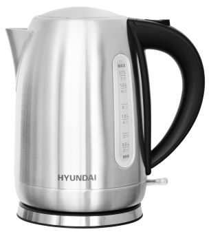 Чайник электрический Hyundai HYK-S2014 1.7л. 2000Вт серебристый/черный (корпус: нержавеющая сталь) от магазина РЭССИ