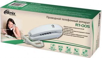 Телефон проводной Ritmix RT-005 черный от магазина РЭССИ