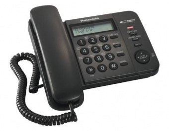 Телефон проводной Panasonic KX-TS2356RUB черный от магазина РЭССИ
