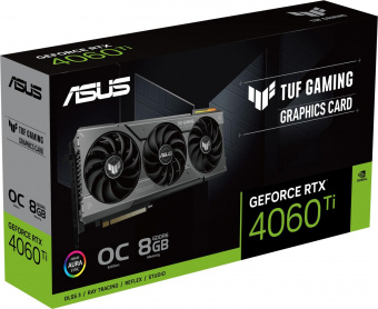 Видеокарта Asus PCI-E 4.0 TUF-RTX4060TI-O8G-GAMING NVIDIA GeForce RTX 4060TI 8192Mb 128 GDDR6 2520/18000 HDMIx1 DPx3 HDCP Ret от магазина РЭССИ