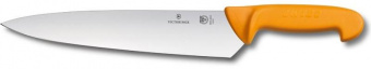 Нож кухонный Victorinox Swibo (5.8451.21) стальной разделочный для мяса лезв.210мм прямая заточка оранжевый от магазина РЭССИ