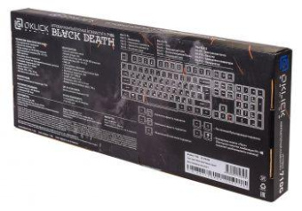 Клавиатура Оклик 710G BLACK DEATH черный/серый USB Multimedia for gamer LED от магазина РЭССИ
