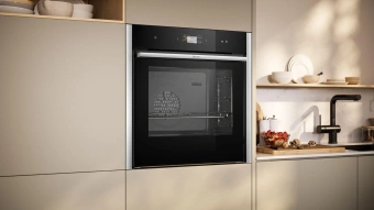 Духовой шкаф Электрический Neff B64FS31N0 черный/нержавеющая сталь от магазина РЭССИ