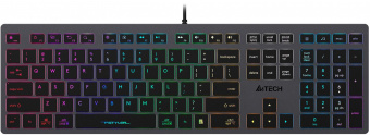 Клавиатура A4Tech Fstyler FX60H серый USB slim LED (FX60H GREY/NEON) от магазина РЭССИ