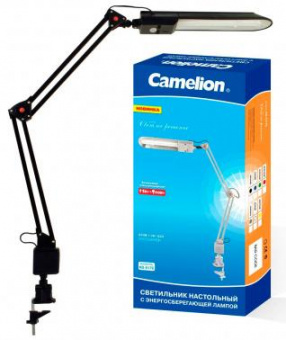 Светильник Camelion KD-017C С02 (3281) настольный на струбцине 2G7 черный 11Вт от магазина РЭССИ