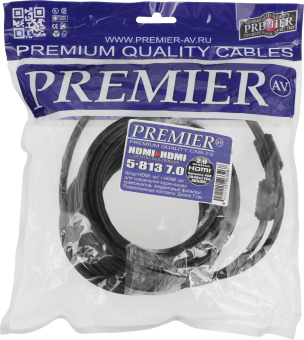 Кабель соединительный аудио-видео Premier 5-813 HDMI (m)/HDMI (m) 7м. феррит.кольца черный (5-813 7.0) от магазина РЭССИ