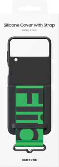 Чехол (клип-кейс) Samsung для Samsung Galaxy Z Flip4 Silicone Cover with Strap Z Flip4 черный (EF-GF721TBEGRU) от магазина РЭССИ