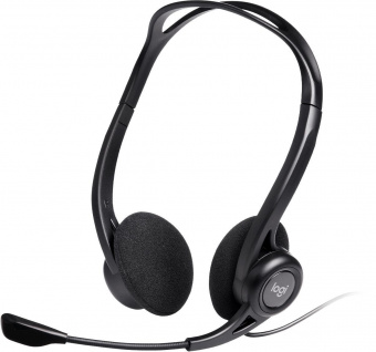 Наушники с микрофоном Logitech 960 черный 2.4м накладные USB оголовье (981-000100) от магазина РЭССИ