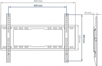 Кронштейн для телевизора Kromax IDEAL-101 черный 32"-90" макс.40кг настенный фиксированный от магазина РЭССИ