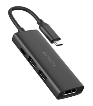 Разветвитель USB-C A4Tech DST-40C 2порт. серый от магазина РЭССИ