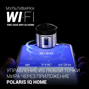 Мультиварка Polaris IQ Home PMC 5020 Wi Fi 5л 750Вт серебристый/черный от магазина РЭССИ
