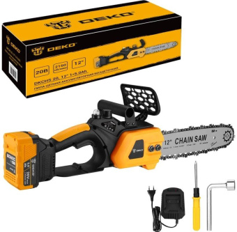 Электрическая цепная пила Deko DKCHS 20-12 дл.шины:12" (30cm) ЗУ (085-2001) от магазина РЭССИ