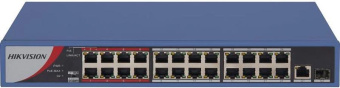 Коммутатор Hikvision DS-3E0326P-E/M(C) (L2) 25x100Мбит/с 1SFP 24PoE 230W неуправляемый от магазина РЭССИ