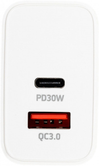 Сетевое зар./устр. Digma DGW3D 30W 3A (PD+QC) USB-C/USB-A универсальное белый (DGW3D0F110WH) от магазина РЭССИ