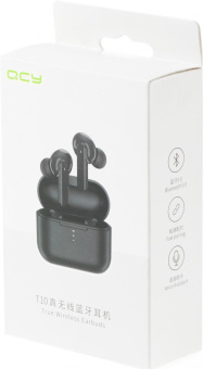 Гарнитура внутриканальные QCY T10 черный беспроводные bluetooth в ушной раковине от магазина РЭССИ
