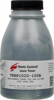 Тонер Static Control TRHP1020-100B черный флакон 100гр. для принтера HP LJ 1010/1012/1015/1020 от магазина РЭССИ