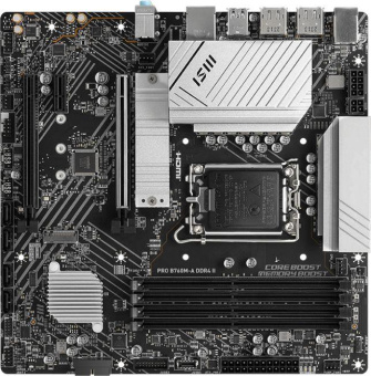 Материнская плата MSI PRO B760M-A DDR4 II Soc-1700 Intel B760 4xDDR4 mATX AC`97 8ch(7.1) 2.5Gg+HDMI+DP от магазина РЭССИ