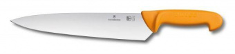 Нож кухонный Victorinox Swibo (5.8451.26) стальной разделочный для мяса лезв.260мм прямая заточка оранжевый от магазина РЭССИ