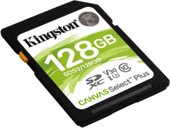 Флеш карта SDXC Kingston 128GB SDS2/128GB Canvas Select Plus w/o adapter от магазина РЭССИ