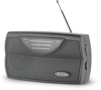 Радиоприемник настольный Vitek VT-3591 серый от магазина РЭССИ