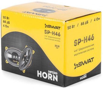 Колонки автомобильные Swat Horn SP-H46 (без решетки) 220Вт 88дБ 4Ом 10x15см (4x6дюйм) (ком.:2кол.) широкополосные однополосные от магазина РЭССИ