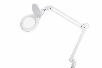 Настольная круглая лупа REXANT на струбцине 5Х с подсветкой 84 LED белая 31-0503 от магазина РЭССИ
