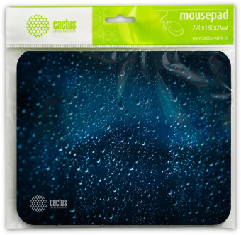 Коврик для мыши Cactus Water Drops 220x180x2мм (CS-MPC-P05XS) от магазина РЭССИ