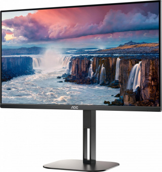 Монитор AOC 27" Q27V5C черный IPS LED 1ms 16:9 HDMI M/M матовая HAS Piv 300cd 178гр/178гр 2560x1440 75Hz FreeSync DP 2K USB 6.55кг от магазина РЭССИ