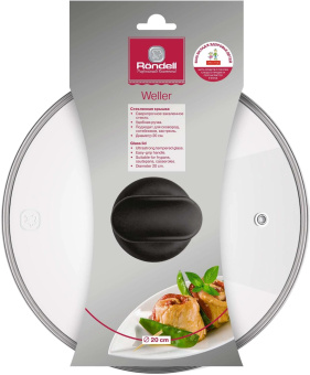 Крышка Rondell Weller RDA-125 d=20см крыш.прозрачный руч.черная от магазина РЭССИ