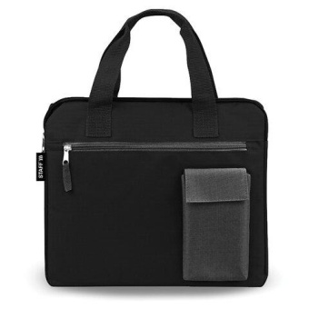 Сумка для документов Staff Delegate на молнии два кармана полиэстер черная/серая 30x34x2 см 272619 от магазина РЭССИ