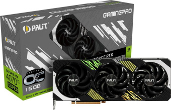 Видеокарта Palit PCI-E 4.0 RTX4070Ti SUPER GAMINGPRO OC NVIDIA GeForce RTX 4070TI Super 16Gb 256bit GDDR6X 2340/21000 HDMIx1 DPx3 HDCP Ret от магазина РЭССИ