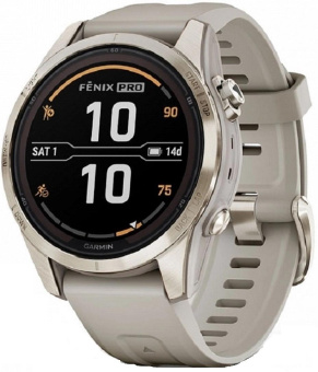 Смарт-часы Garmin Fenix 7S Pro 30.4мм 1.2" transflective корп.серебристый рем.графитовый (010-02776-00) от магазина РЭССИ