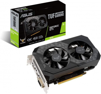 Видеокарта Asus PCI-E TUF-GTX1650-O4GD6-P-V2-GAMING NVIDIA GeForce GTX 1650 4096Mb 128 GDDR6 1635/12000 DVIx1 HDMIx1 DPx1 HDCP Ret от магазина РЭССИ