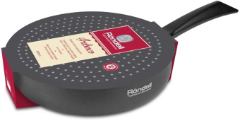 Сковорода Rondell Arabesco RDA-577 круглая 24см покрытие: Xylan Plus ручка несъемная (с крышкой) серый от магазина РЭССИ