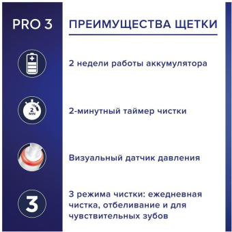 Зубная щетка электрическая Oral-B Pro 3/D505.513.3X розовый от магазина РЭССИ